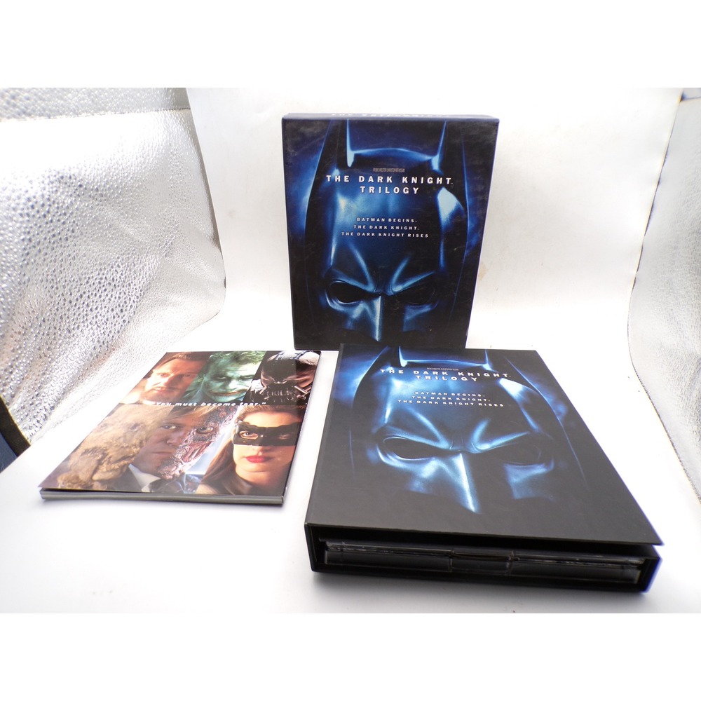 The Dark Knight Trilogy Blu-ray Box Set Batman Begins Dark Knight Rises 5-Disc